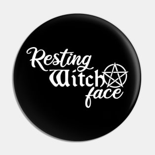 Resting Witch Face Pin