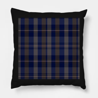 Dark Academia Aesthetic Artair 2 Hand Drawn Textured Plaid Pattern Pillow