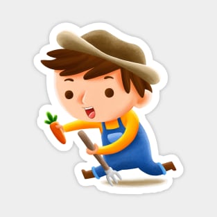 Kids Farmer Magnet