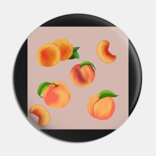 Peaches Pattern Pink Pin