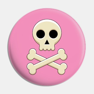 Skull with Bones Pin