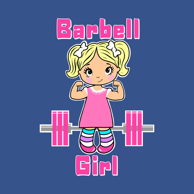 Barbell Girl, fitness girl, gym girl by TimAddisonArt