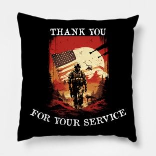 Thank You For Your Service Happy Veterans Day Pillow