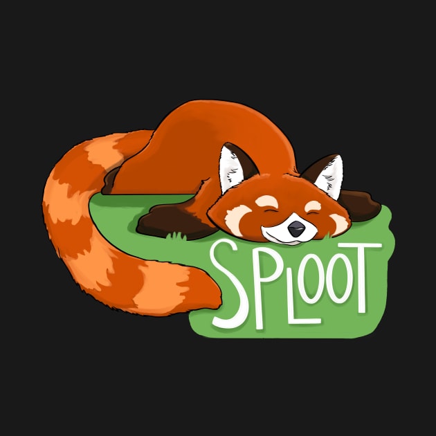 Red Panda Sploot by CaseyHWilkinson