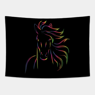 Rainbow Horse Tapestry