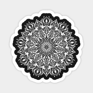 Mandala line drawing inverse by Susyrdesign Magnet