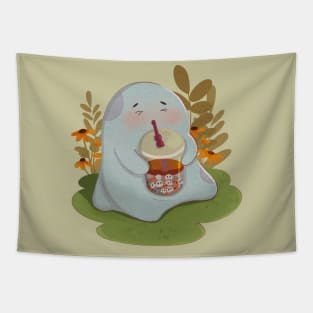 Chill Halloween With Boo Haw Tapestry