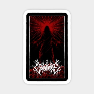 God is Love Redeemer  death metal design (crimson) Magnet