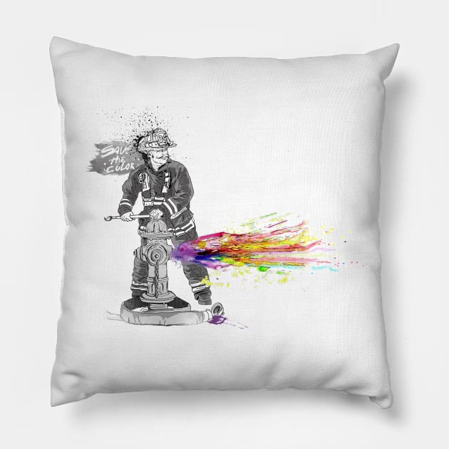 save the colors Pillow by jackduarte