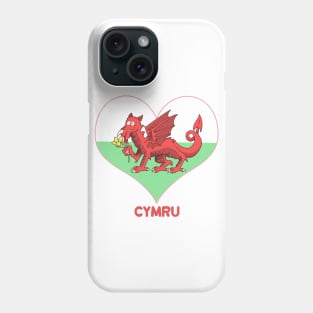 Welsh Dragon With Heart Phone Case