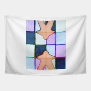Stained Glass Meeps 3 Tapestry