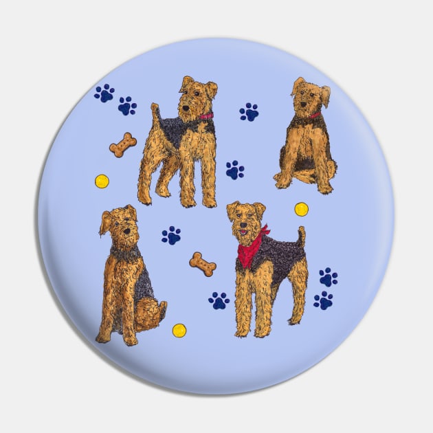 Airedale Terriers Pin by katydidkay