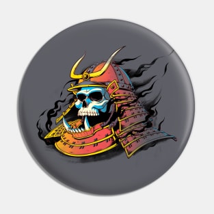 Samurai Skull Pin