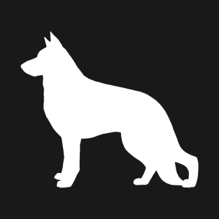 White German Shepherd Dog Silhouette T-Shirt