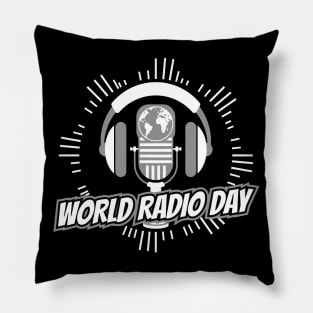 world radio day Pillow