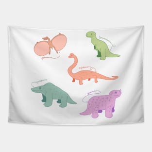 Retro dionsaurs Tapestry