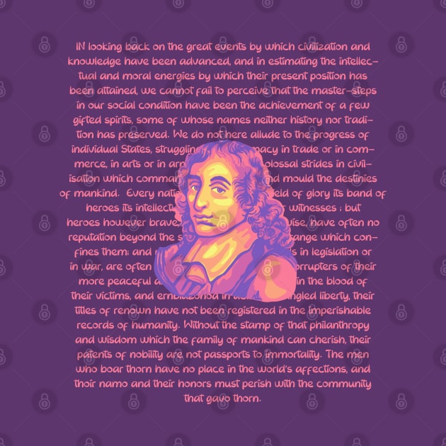 Blaise Pascal Portrait and Quote by Slightly Unhinged