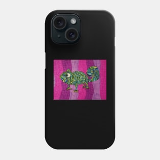 Green chameleon Phone Case