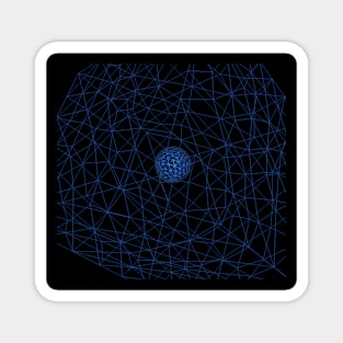 Blue Sphere by Simona Mueller Magnet