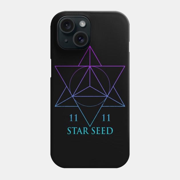 Starseed Tetrahedron Phone Case by LadyMoldavite