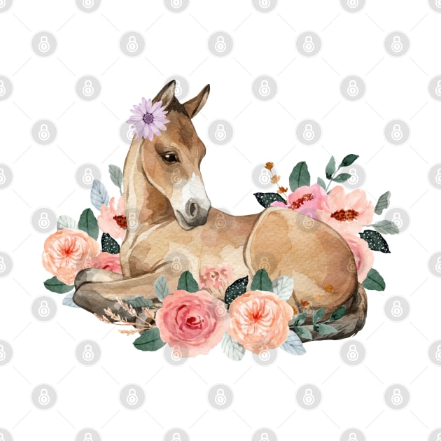 Floral Baby Horse by TrapperWeasel