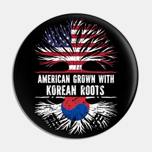 American Grown with Korean Roots USA Flag Pin