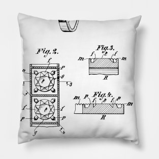 Wedding Ring Vintage Patent Hand Drawing Pillow