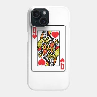 Queen of Hearts Pixel Art Phone Case