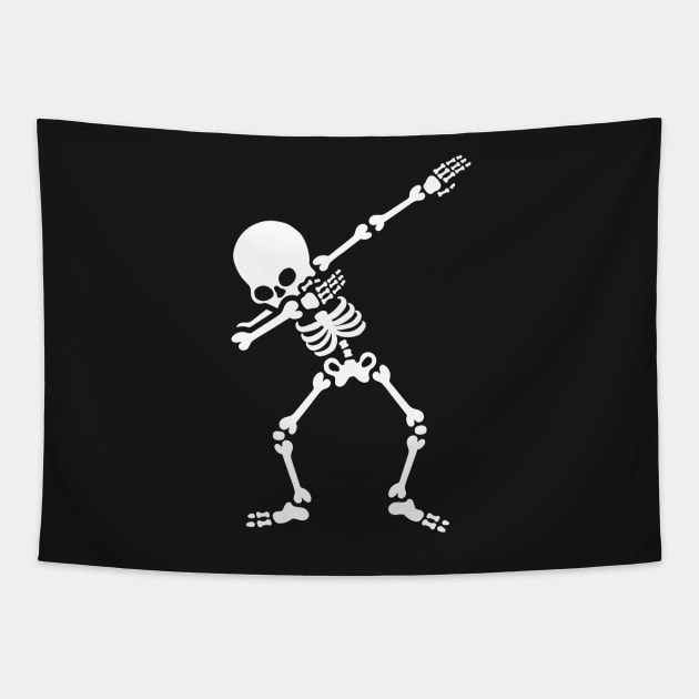 Dabbing skeleton (Dab) Tapestry by LaundryFactory