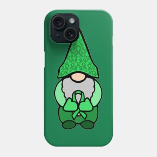 Gnome Holding Green Awareness Ribbon Phone Case