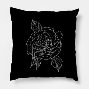 Eden Rose Black Pillow