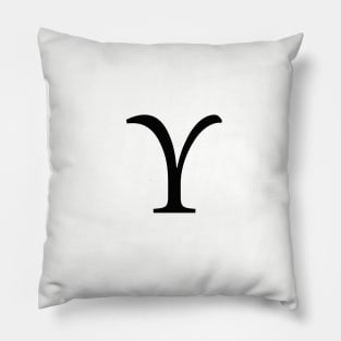 Upsilon Greek Letter Pillow