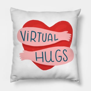 Virtual Hugs - Dark tattoos Pillow