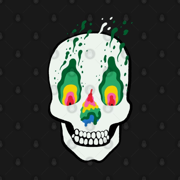 Trippy Skull Face by ms_wearer