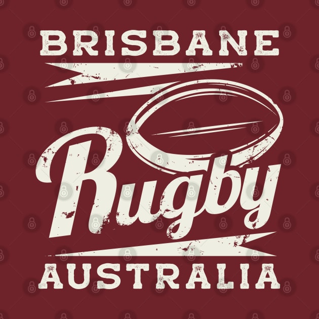 Vintage Brisbane Australia Rugby by tropicalteesshop