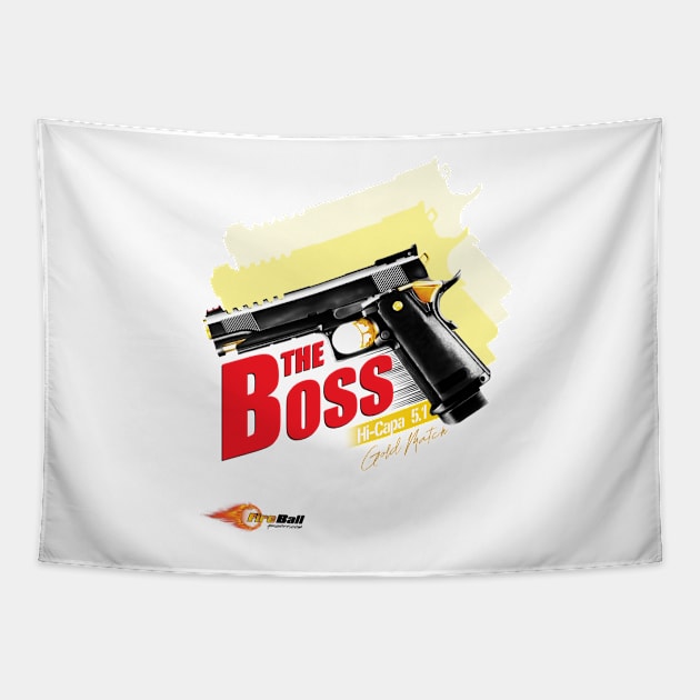 The BOSS PISTOL Tapestry by Cataraga