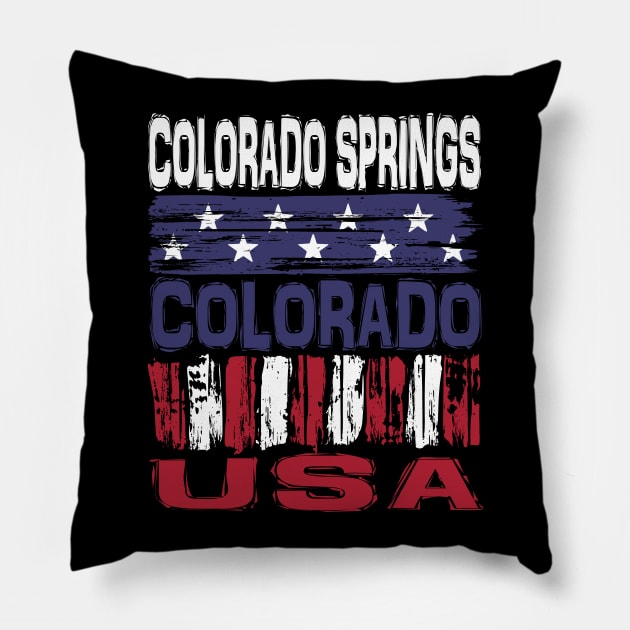 Colorado Springs Colorado USA T-Shirt Pillow by Nerd_art