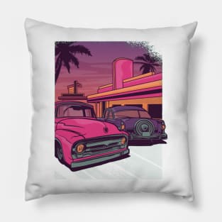 Vintage Car Diner Pillow