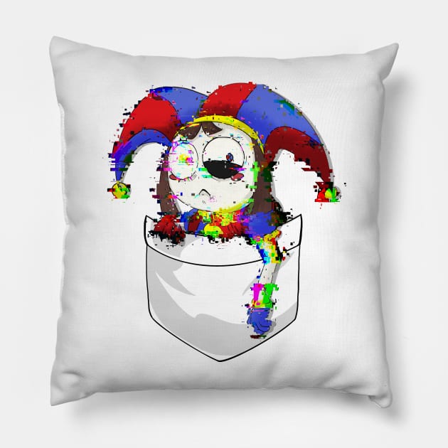 Glitched Pomni To Go Pillow by Kanetho_plz