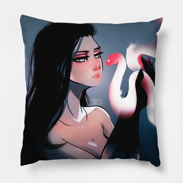 Ghost Snake Pillow by PanosStamo