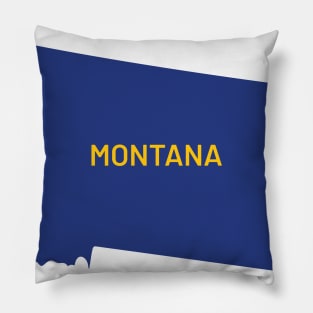 Montana Map Flag Pillow