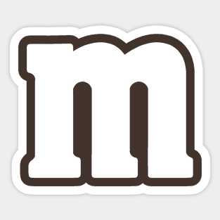 RED M&M DECAL / STICKER 14