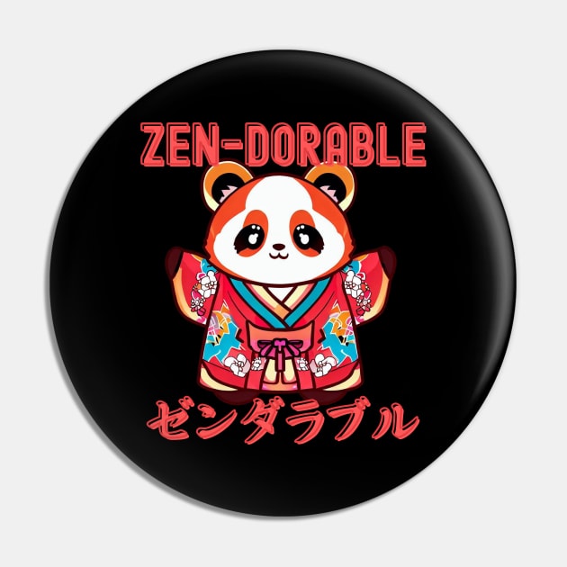 Zen-dorable red panda Pin by Japanese Fever