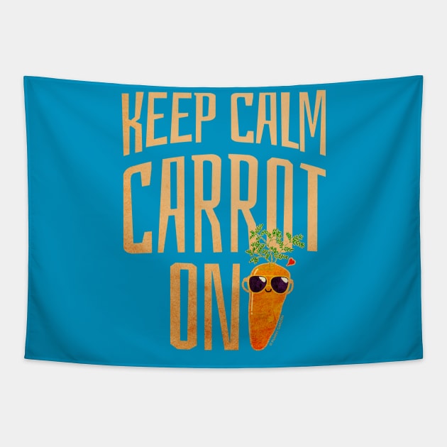 Keep Calm Carrot On Tapestry by punnygarden