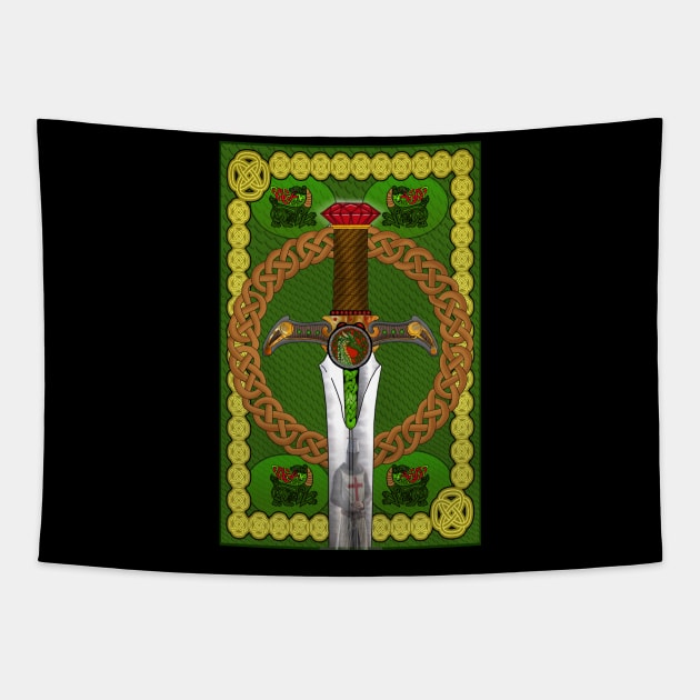 Reflections of a Celtic Sword Tapestry by lytebound