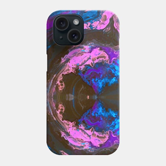 Pink Girly Paint Swirl Acrylic Phone Case by Moon Art