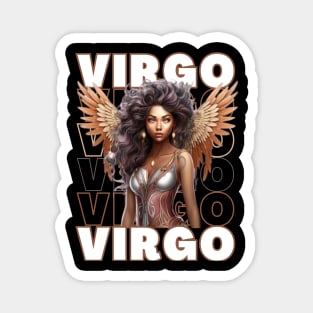 Black Virgo Zodiac Sign Woman Magnet