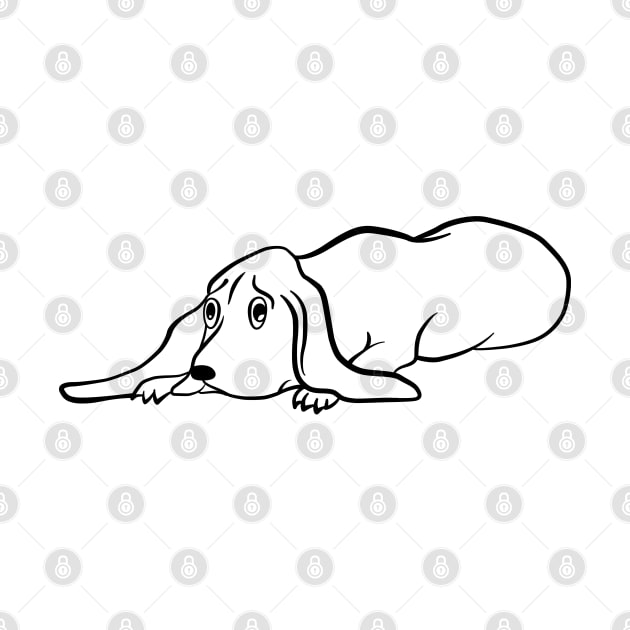 Sad Basset Hound by illucalliart