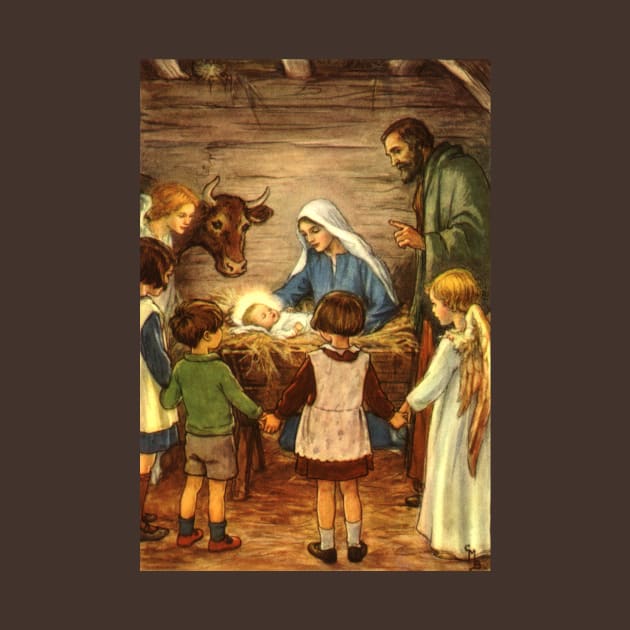 Vintage Christmas Nativity Scene by MasterpieceCafe