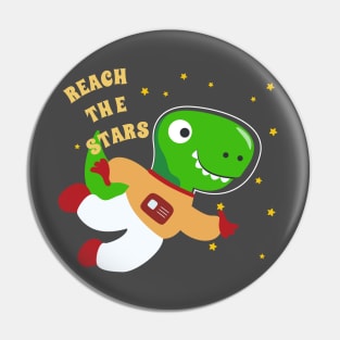 Cute dinosaur astronaut. Pin